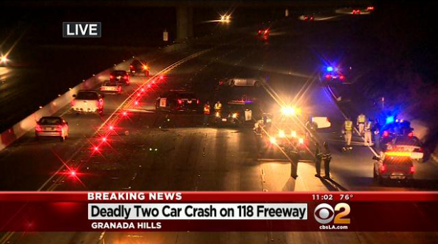 One Dead In 2-Vehicle Crash On 118 Freeway