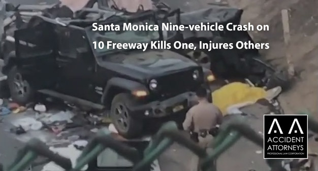 Nine-vehicle Crash on the 10 Freeway in Santa Monica Kills One, Injures Others