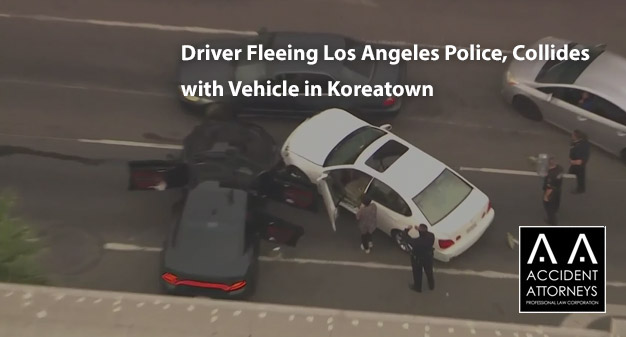 Driver Fleeing Los Angeles Police in Hollywood Collides with Vehicle in Koreatown