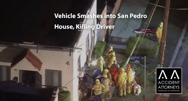 Vehicle Smashes into San Pedro House, Killing Driver