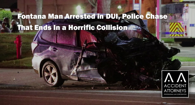 Fontana Man Arrested in DUI, Police Chase That Ends In a Horrific Collision