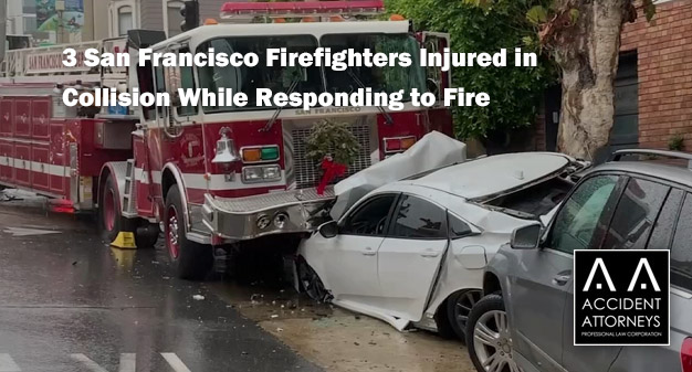 3 San Francisco Firefighters Injured in Collision While Responding to Fire