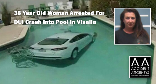 Christine Peters Arrested For DUI Crash Into Pool In Vasalia