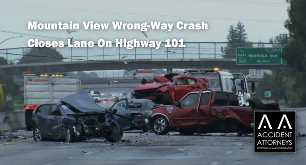 Mountain View Wrong-Way Crash Closes Lane On Highway 101