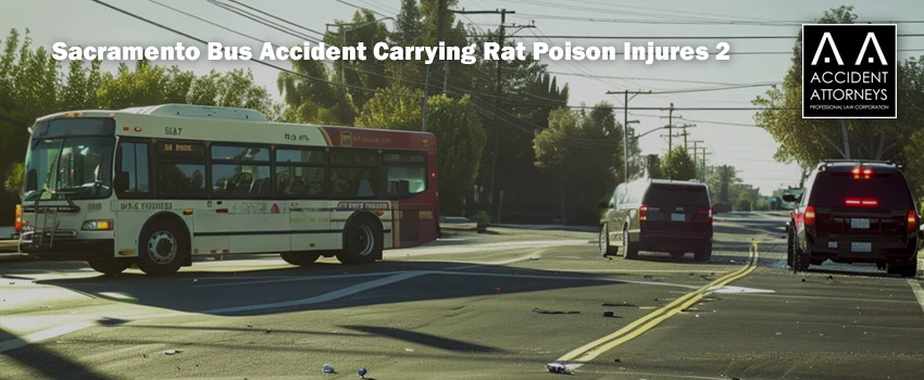 Sacramento Bus Crash With Vehicle Carrying Rat Poison Injures 2