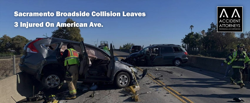 Sacramento Broadside Collision Leaves 3 Injured On American Ave.