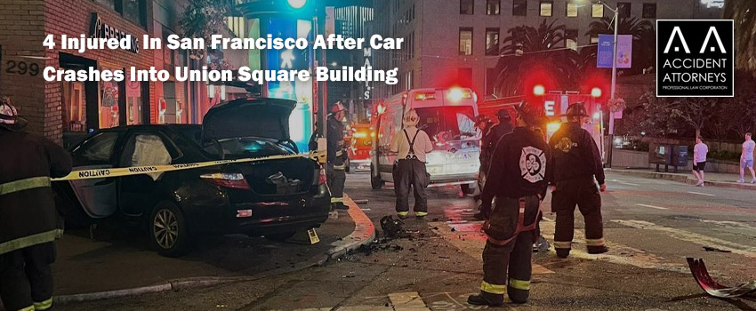 San Francisco Car Accident In Union Square Building Leaves 4 Injured