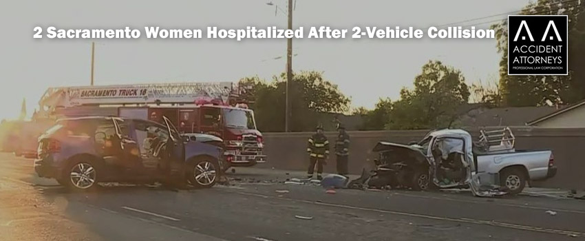 2 Sacramento Women Hospitalized After 2-Vehicle Collision