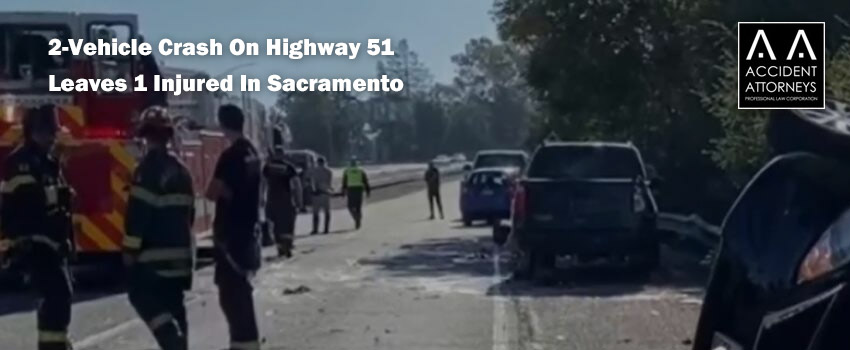 2-Vehicle Crash On Highway 51 Leaves 1 Injured In Sacramento