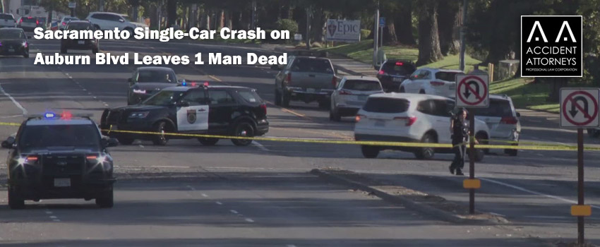 Sacramento Single-Car Crash on Auburn Boulevard Near Hwy 244 Leaves 1 Man Dead