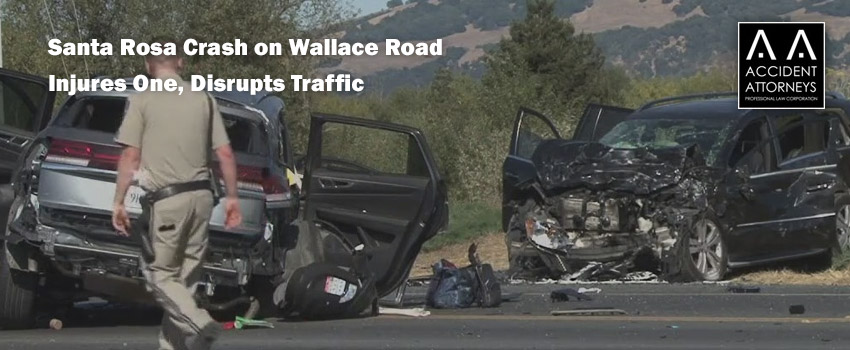Santa Rosa Crash on Wallace Road Injures One, Disrupts Traffic and Prompts Search for Dog